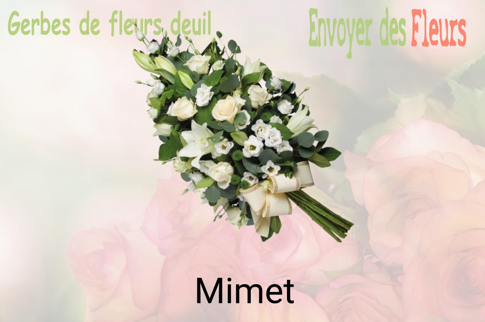 Gerbe de fleurs de deuil livrée à Mimet